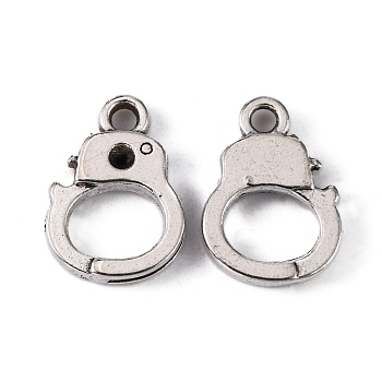 Alloy Charms, Lead Free and Cadmium Free, Police, Antique Silver, 14x10x2mm, Hole: 1.5mm