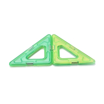 DIY Plastic Magnetic Building Blocks, 3D Building Blocks Construction Playboards, for Kids Building Toys Gift Accessories, Right Angled Triangle, Random Single Color or Random Mixed Color, 42.5x78.5x5.5mm