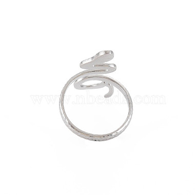 304 anneau de manchette grand ouvert serpent en acier inoxydable pour femme(RJEW-S405-160P)-2