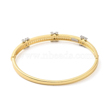 Rack Plating Brass Hinged Bangles with Cubic Zirconia(BJEW-D059-01G)-3