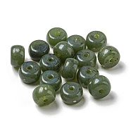Opaque Acrylic Bead, Rondelle, Olive Drab, 8x5mm, Hole: 1.6mm(OACR-H037-03F)