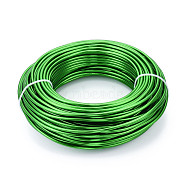 Round Aluminum Wire, Bendable Metal Craft Wire, for DIY Jewelry Craft Making, Green, 9 Gauge, 3.0mm, 25m/500g(82 Feet/500g)(AW-S001-3.0mm-25)