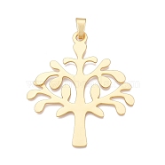 Rack Plating Alloy Big Pendants, Lead Free & Nickel Free & Cadmium Free, The Tree of Life, Matte Gold Color, 87.5x77.5x2mm, Hole: 11.5x7mm(FIND-N005-49G)