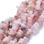 Natural Pink Opal Beads Strands, Chips, 7~18x5.5~8x2.5~5.5mm, Hole: 0.7mm, 15.75 inch(40cm)(G-L505-25)
