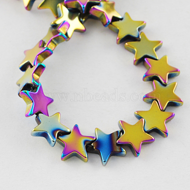8mm Colorful Star Non-magnetic Hematite Beads