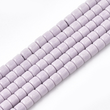 4mm Lilac Column Natural Agate Beads