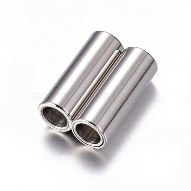 304 Stainless Steel Magnetic Clasps with Glue-in Ends(STAS-K006-07C)-2