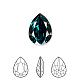 Diamantes de imitación de cristal austriaco(4320-8x6mm-205(F))-1