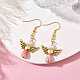 Angel Antique Golden Alloy & Resin Dangle Earrings(EJEW-JE05686-09)-2