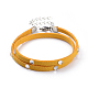 Daim faux bracelets d'enveloppe de cordon(BJEW-JB04413-04)-1
