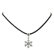Tibetan Alloy Snowflake Pendant Necklaces(NJEW-JN04538-04)-1