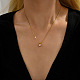 Ожерелья с подвесками из нержавеющей стали с настоящим 18каратным золотом(CP2918-8)-2