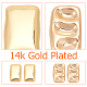 Real 14K Gold Plated 4 Pairs 4 Style Alloy Stud Earrings for Women(EJEW-AN0004-24)-3