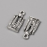 Tibetan Style Alloy Pendants, Notre Dame de Paris Charms, Antique Silver, 19x9x2.5mm, Hole: 1.6mm, 445pcs/bag(FIND-CJC0018-13AS)
