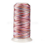 Segment Dyed Round Polyester Sewing Thread, for Hand & Machine Sewing, Tassel Embroidery, Pearl Pink, 12-Ply, 0.8mm, about 300m/roll(OCOR-Z001-B-29)