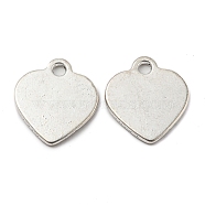 Tibetan Style Alloy Stamping Blank Tag Charms, Heart, Lead Free and Cadmium Free, Antique Silver, 15.5x14.5x1.5mm, Hole: 2mm(LF10989Y)