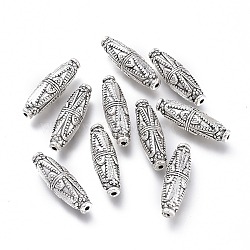 Tibetan Style Alloy Beads, Rice, Antique Silver, 23.5x7mm, Hole: 1.4mm(TIBEB-L004-085AS)