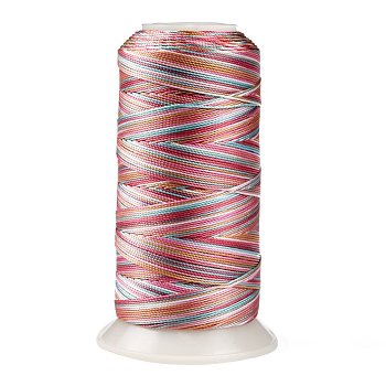 Segment Dyed Round Polyester Sewing Thread, for Hand & Machine Sewing, Tassel Embroidery, Pearl Pink, 12-Ply, 0.8mm, about 300m/roll