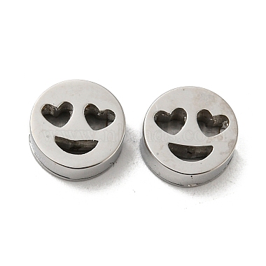 Stainless Steel Color Flat Round 304 Stainless Steel Beads