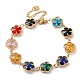 Colorful Glass Link Chain Bracelets(BJEW-B075-05)-1