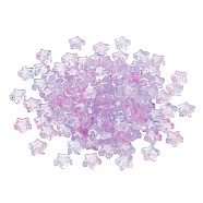 Transparent Glass Beads, Star, Violet, 8x8.5x4mm, Hole: 1mm, 30pcs/bag(GLAA-FS0001-02)