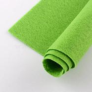 Non Woven Fabric Embroidery Needle Felt for DIY Crafts, Square, Lawn Green, 298~300x298~300x1mm, about 50pcs/bag(DIY-Q007-24)
