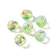 Acrylic Beads, Imitation Baroque Pearl Style, Nuggest, Pale Green, 10x9.5x9mm, Hole: 1.3mm(PACR-C008-02C)