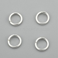 304 Stainless Steel Jump Rings, Open Jump Rings, Silver, 18 Gauge, 6.5x1mm, Inner Diameter: 5mm(STAS-H380-09S-C)