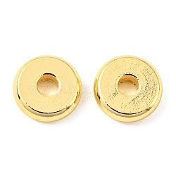 Brass Beads, Cadmium Free & Lead Free, Long-Lasting Plated, Disc, Real 18K Gold Plated, 7x2mm, Hole: 2mm(KK-D032-01B-G)