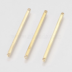 Brass Links, Bar, Golden, 40x2x2mm, Hole: 1mm(X-IFIN-F144-27G)