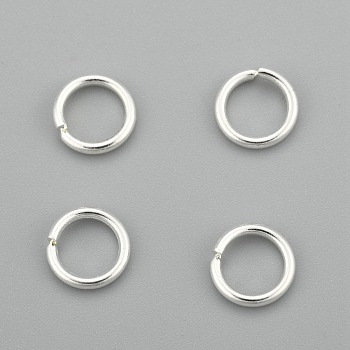 304 Stainless Steel Jump Rings, Open Jump Rings, Silver, 18 Gauge, 6.5x1mm, Inner Diameter: 5mm