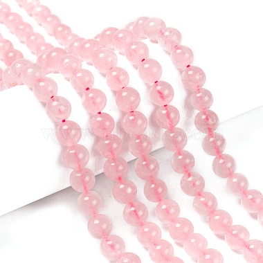 Chapelets de perles en quartz rose naturel(G-L104-8mm-01)-4