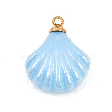 304 Stainless Steel Resin Pendants(STAS-K322-11B-G)-1