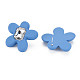 Crystal Rhinestone Flower Stud Earrings with 925 Sterling Silver Pins for Women(MACR-275-035A)-3