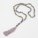 Perles labradorite et colliers de perles de pierres précieuses(NJEW-P148-02)-2