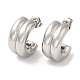 304 Stainless Steel Round Stud Earrings(EJEW-Z022-28P)-1