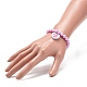 6 pièces 6 couleurs bonbon couleur acrylique rond perlé bracelets extensibles ensemble(BJEW-JB08984)-3