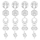 DICOSMETIC 20Pcs 5 Styles 201 Stainless Steel Pendants(STAS-DC0013-89)-1