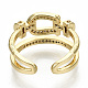 Brass Micro Pave Clear Cubic Zirconia Cuff Rings(RJEW-S045-013G-NR)-4