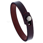 1Pc Punk Retro Ethnic Style Handmade Leather Bracelet Couple Literary Hand Strap Men, Coconut Brown, 8-5/8 inch(22cm), 10mm Wide(BJEW-CL0001-02A)