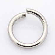 304 Stainless Steel Open Jump Rings, Stainless Steel Color, 5x0.7mm, 21 Gauge, Inner Diameter: 3.6mm(STAS-E066-04-5mm)