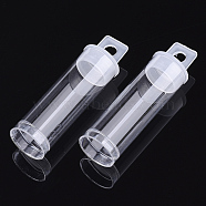 Plastic Bead Containers, Bottle, For Seed Beads Storage, Clear, 68x19mm, Hole: 6mm, Capacity: 10ml(0.34 fl. oz)(X-KY-Q053-01)