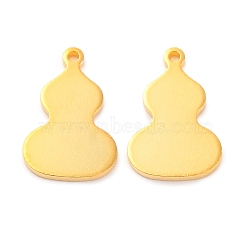 925 Sterling Silver Blank Gourd Charms, Golden, 14.5x9.5x1mm, Hole: 1mm(STER-F057-06G)