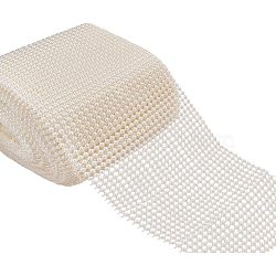 ABS Plastic Imitation Pearl Ribbons, Creamy White, 110x2mm, about 10yards/roll(OCOR-PH0003-30)