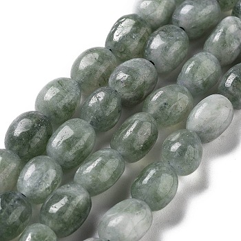 Dyed Natural Malaysia Jade Beads Strands, Oval, Dark Slate Gray, 8.5~11x7~8.5x7~8.5mm, Hole: 1mm, about 18pcs/strand, 7.28~7.48 inch(18.5~19cm)