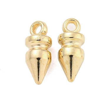 CCB Plastic Pendants, Cone Pendants, Golden, 17.5x7mm, Hole: 2.2mm