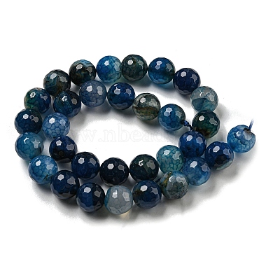 Faceted Natural Dragon Veins Agate Beads Strands(G-F447-12mm-L06)-3