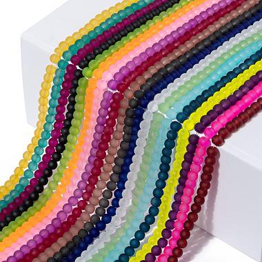 20 Colors Transparent Glass Beads Strands(FGLA-X0002-01-8mm)-2