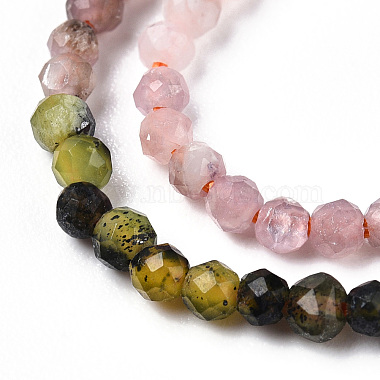 un mélange naturel de perles de pierres précieuses brins(G-D080-A01-03-12)-3