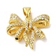 Brass Micro Pave Clear Cubic Zirconia Pendants(FIND-Z041-02G)-1